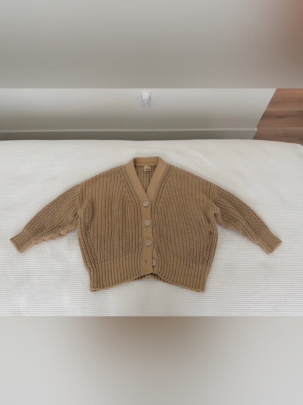 Babaa Chunky Knit Button-Up in Clay Pot
